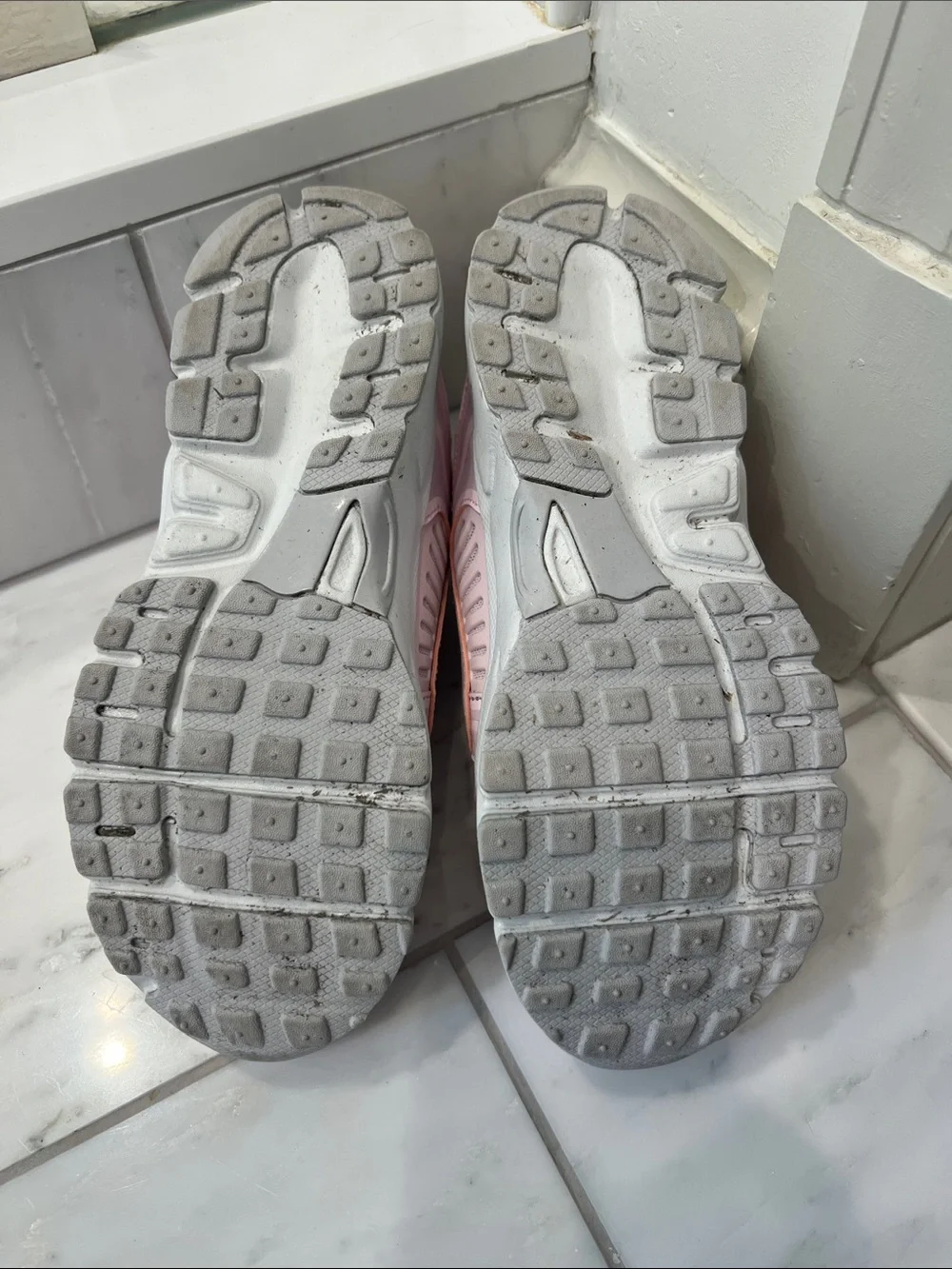 Nike Kids' Light Pink Mesh & Leather Sneakers